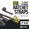 Dc Cargo Ratchet Strap with E-Track Fittings, 4' fixed end, 800PK 216RSEF-800 - alternate 5
